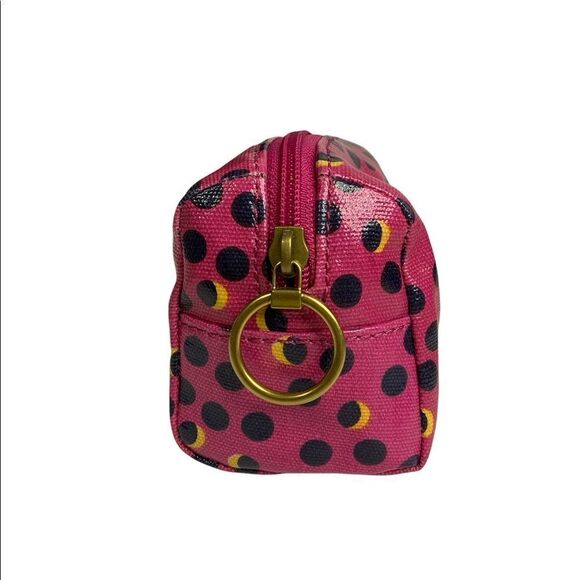 FOSSIL Key Per Small Cosmetic Bag Travel Pouch Polka Dots - Picture 2 of 9